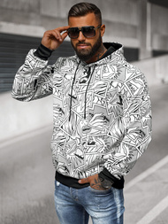 Sudadera de hombre blanca OZONEE JS/8B1256/1