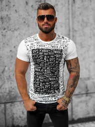 Camiseta de hombre blanca OZONEE O/T122/1Z