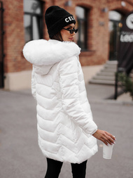 Chaqueta de mujer blanca OZONEE JS/16M9121/281Z