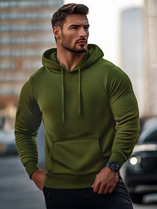 Sudadera de hombre caqui OZONEE JS/2009Z