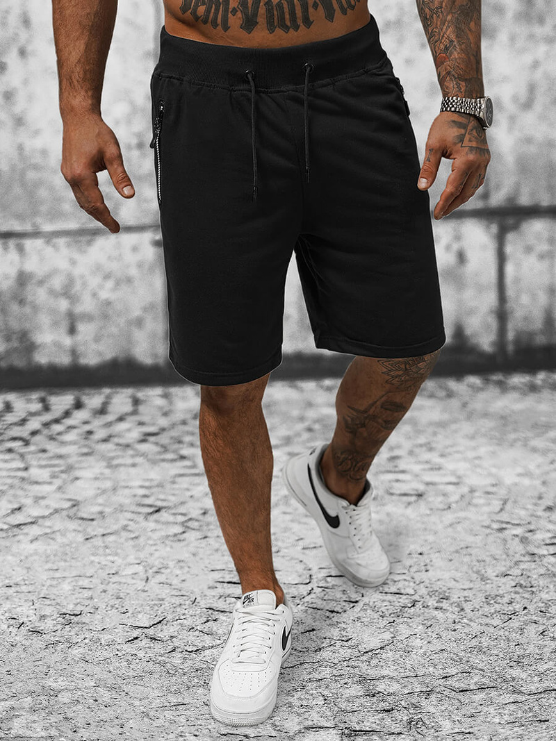 Pantalón corto de hombre negras OZONEE JS/8K290