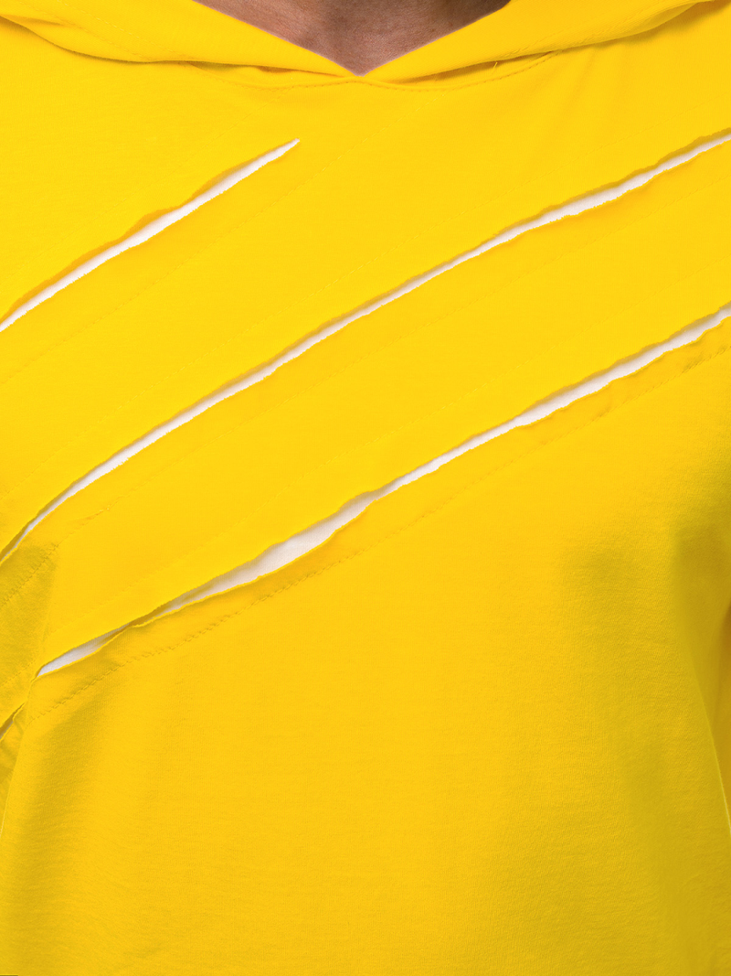 Camiseta de hombre amarillo OZONEE A/1185Z