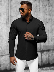 Camisa de hombre negra OZONEE O/V75