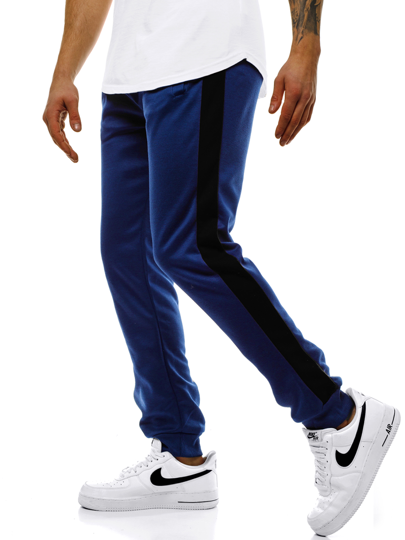 Pantalón de chándal de hombre Azul-negro OZONEE JS/JZ11007