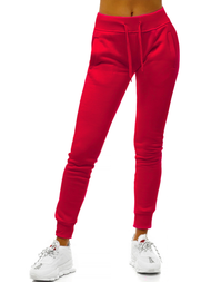 Pantalón de chándal para mujer rojo oscuro OZONEE JS/CK01/59