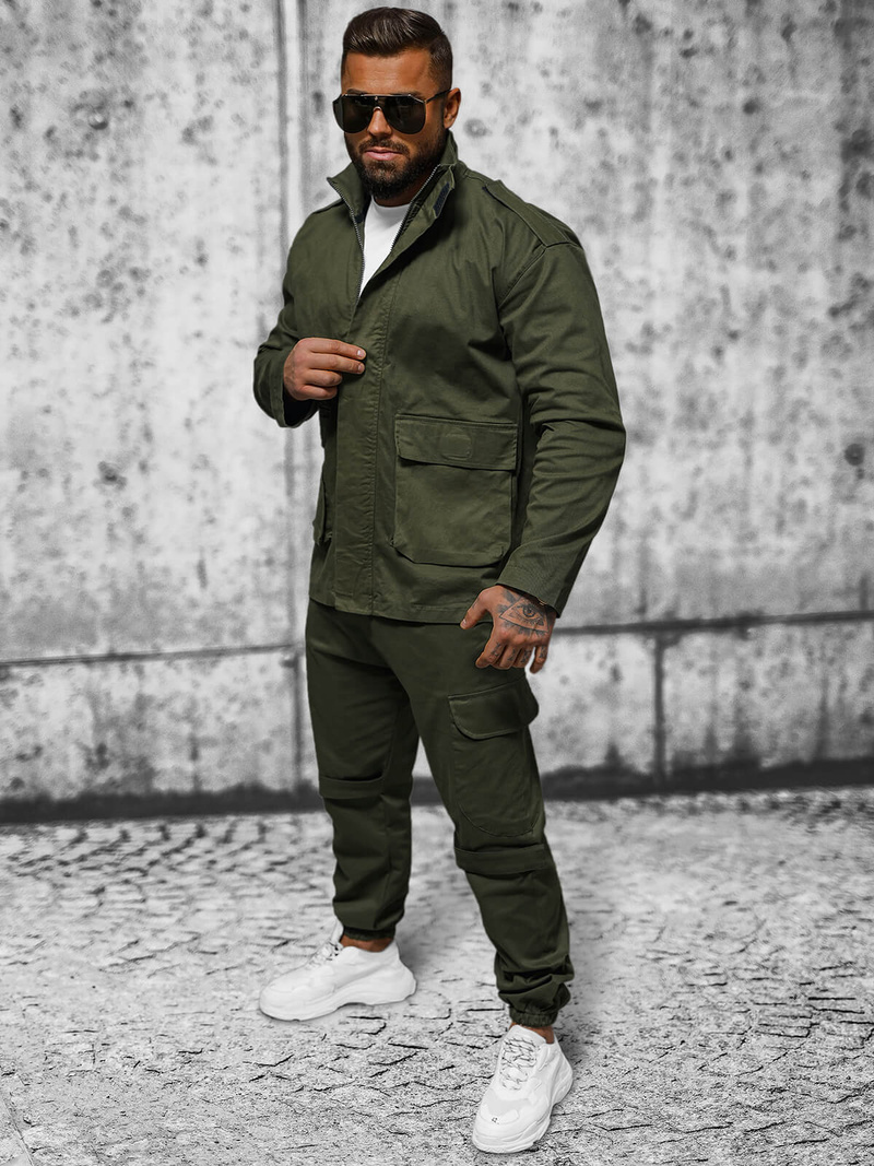 Chaqueta de hombre caqui OZONEE O/G3035