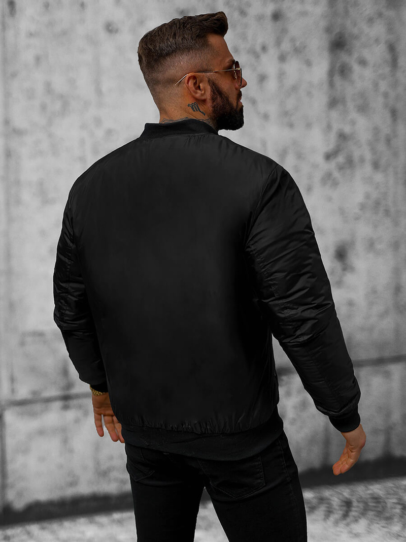 Chaqueta de hombre negra OZONEE JS/AK95Z