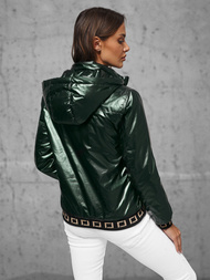 Chaqueta de mujer verde-oscura OZONEE JS/16M9087/136