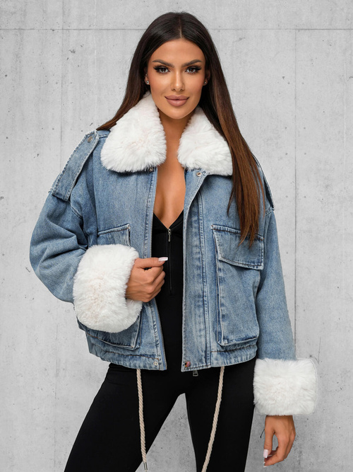 Chaqueta vaquera de mujer en azul OZONEE JS/11Z8219Z