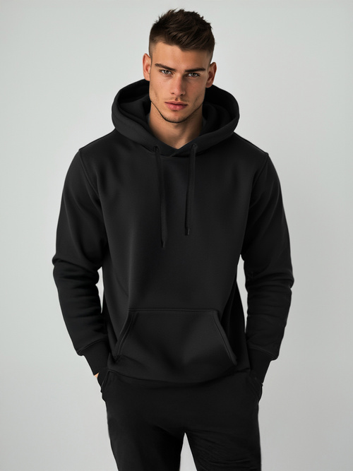 Sudadera de hombre negra OZONEE JS/2009Z