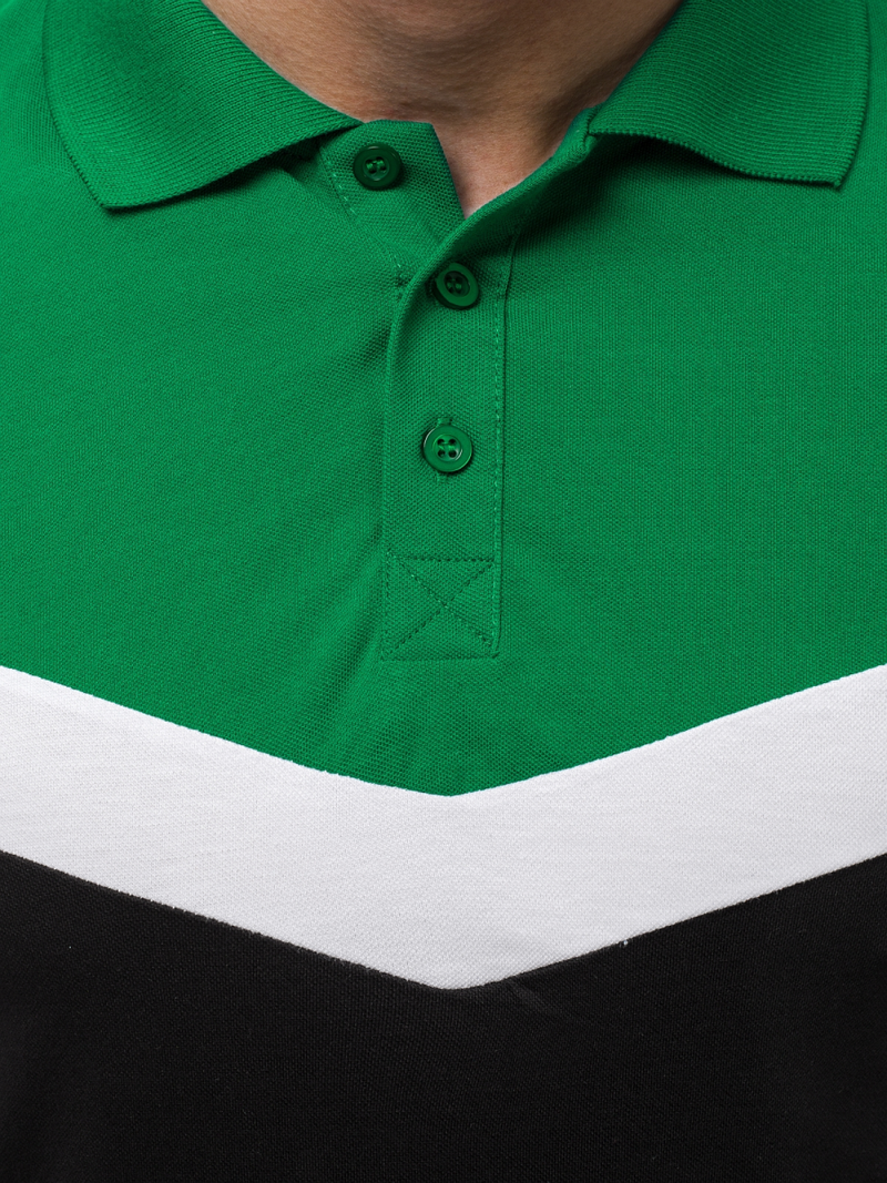 POLO PARA HOMBRE verde-negro OZONEE O/1501Z