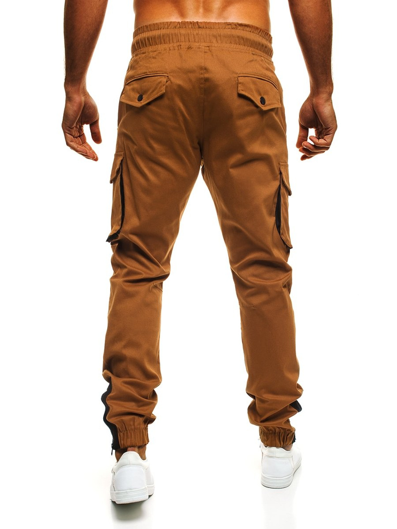 Pantalón jogger de hombre camel-oscuro OZONEE A/705