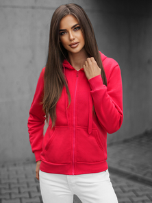 Sudadera de mujer frambuesa OZONEE JS/W03/59Z