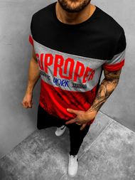 Camiseta de hombre negra OZONEE JS/KS1974Z