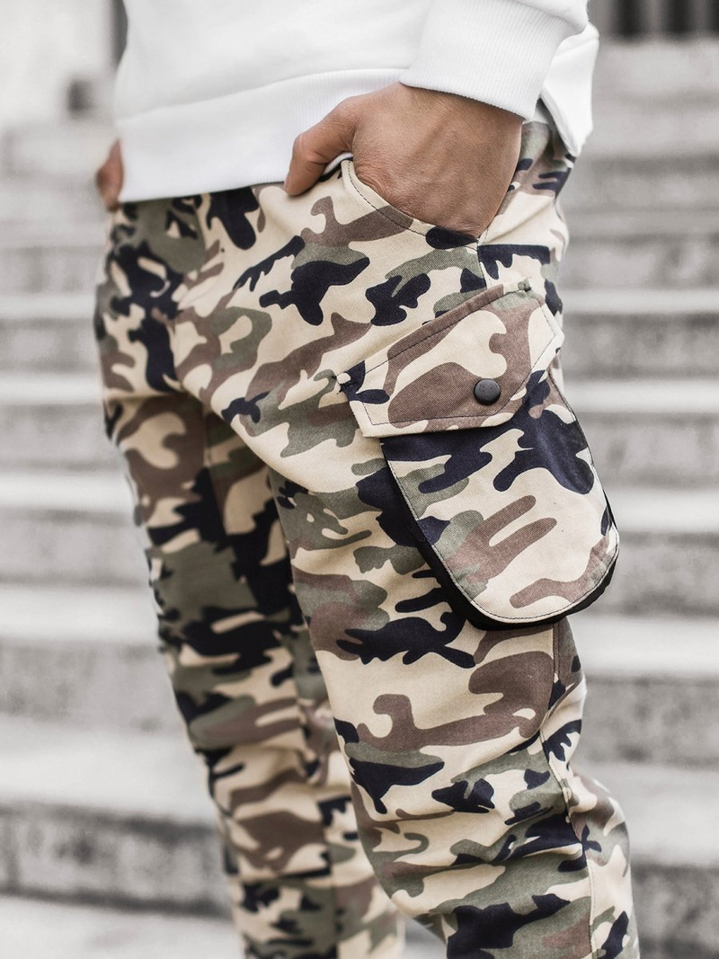 Pantalón jogger de hombre beige-camuflaje OZONEE A/705