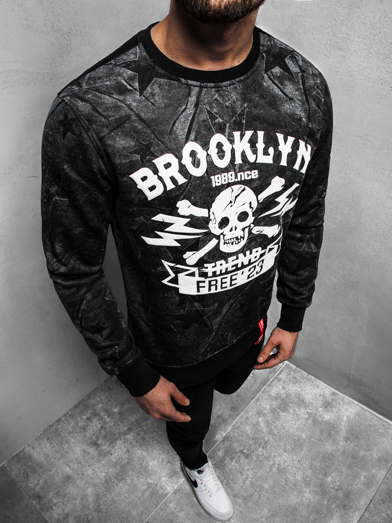 Sudadera de hombre grafito OZONEE JS/DD250Z