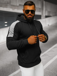 Sudadera de hombre negra OZONEE JS/8B1311/3