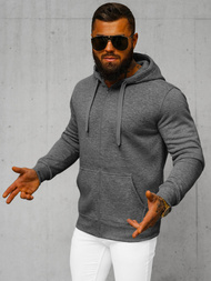 Sudadera de hombre gris-oscuro OZONEE JS/2008Z