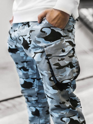 Pantalón jogger de hombre azul-camuflaje OZONEE A/705
