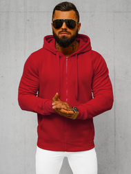 Sudadera de hombre rojo oscuro OZONEE JS/2008Z