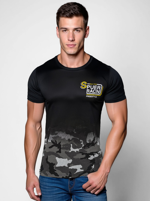 Camiseta de hombre gris OZONEE JS/S985/2Z