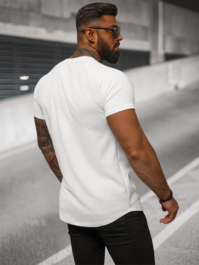 Camiseta de hombre blanco OZONEE O/T7256