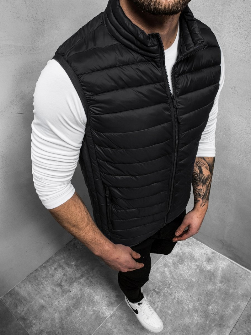 Chaleco de hombre negra OZONEE JS/LY32Z