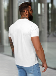 Camiseta de hombre blanco OZONEE O/QQ1386