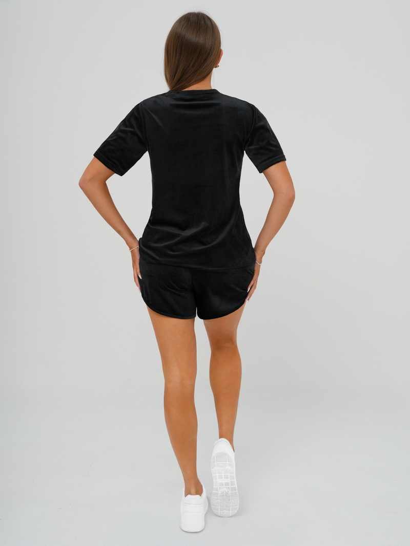 Chándal velour de mujer de negro OZONEE JS/35C1717/3