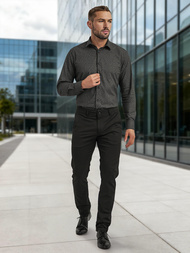 Camisa de hombre negra OZONEE V/V184