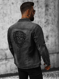 Chaqueta vaquera de hombre negra OZONEE NB/MJ515N
