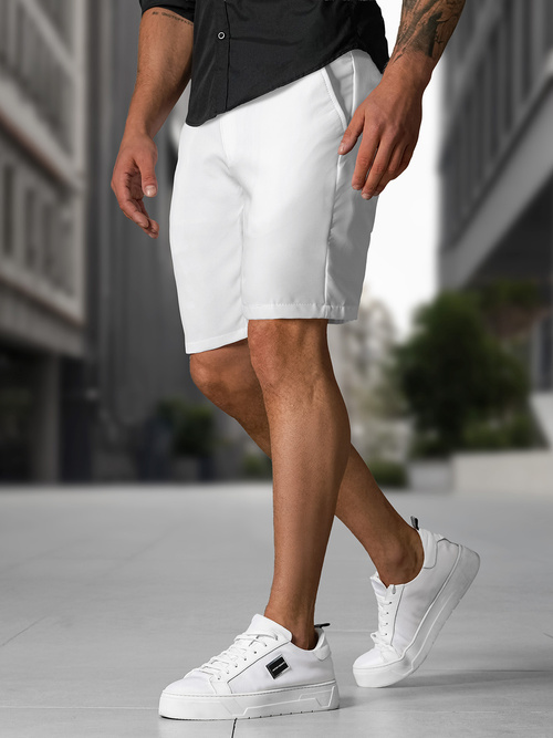 Pantalones cortos chinos de hombre blancos OZONEE DJ/4400