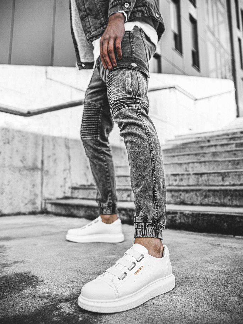 Sneakers de hombre blancos OZONEE CH/253