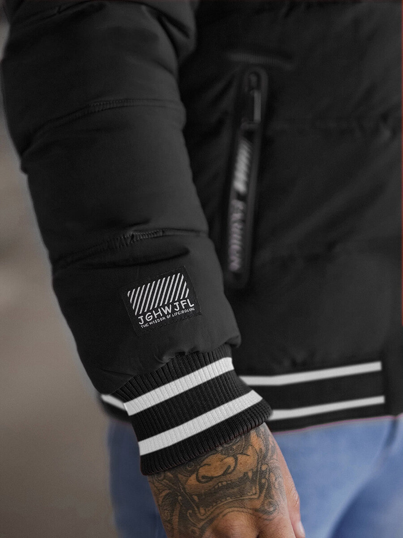 Chaqueta de hombre negra OZONEE JS/57M7501/392