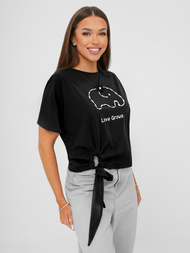 Camiseta de mujer negra OZONEE JS/RJ77247