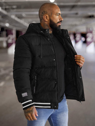 Chaqueta de hombre negra OZONEE JS/57M7501/392