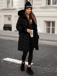 Chaqueta de mujer negra OZONEE JS/5M3156/392Z