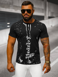 Camiseta de hombre negra OZONEE O/8T1259/3