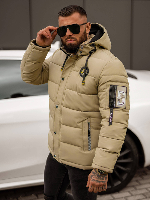 Chaqueta de hombre beige OZONEE JS/57M7503/62Z