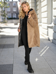 Chaqueta larga de invierno para mujer negra OZONEE JS/5M3352/392