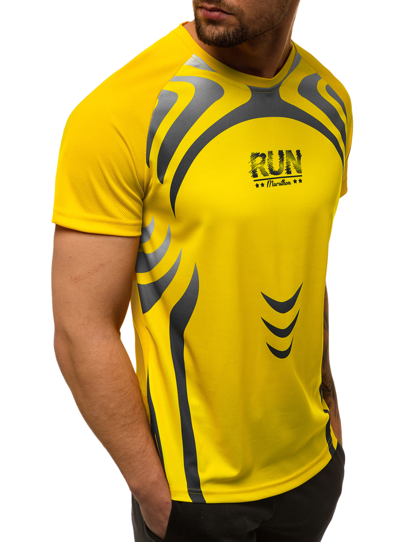 Camiseta de hombre amarillo OZONEE JS/KS2062