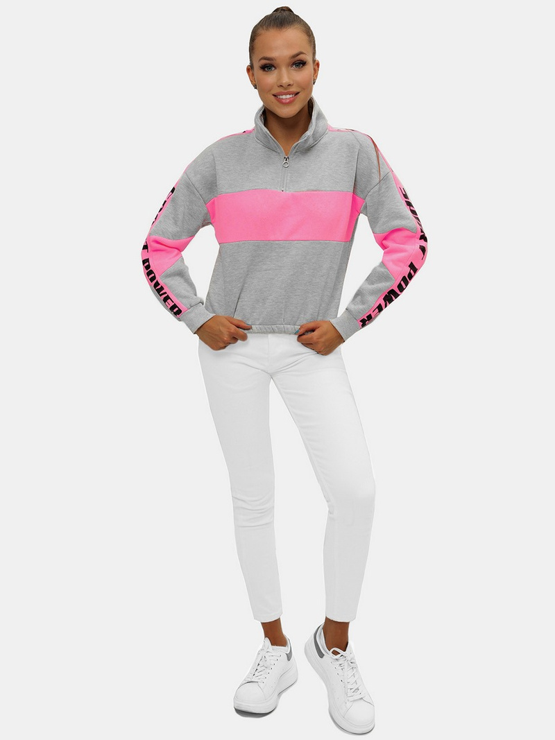 Sudadera de mujer gris OZONEE JS/B26020Z