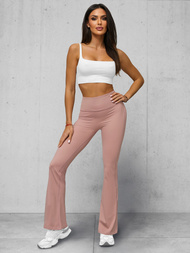 Leggings para mujer con piernas anchas rosa en polvo OZONEE JS/17K588/7