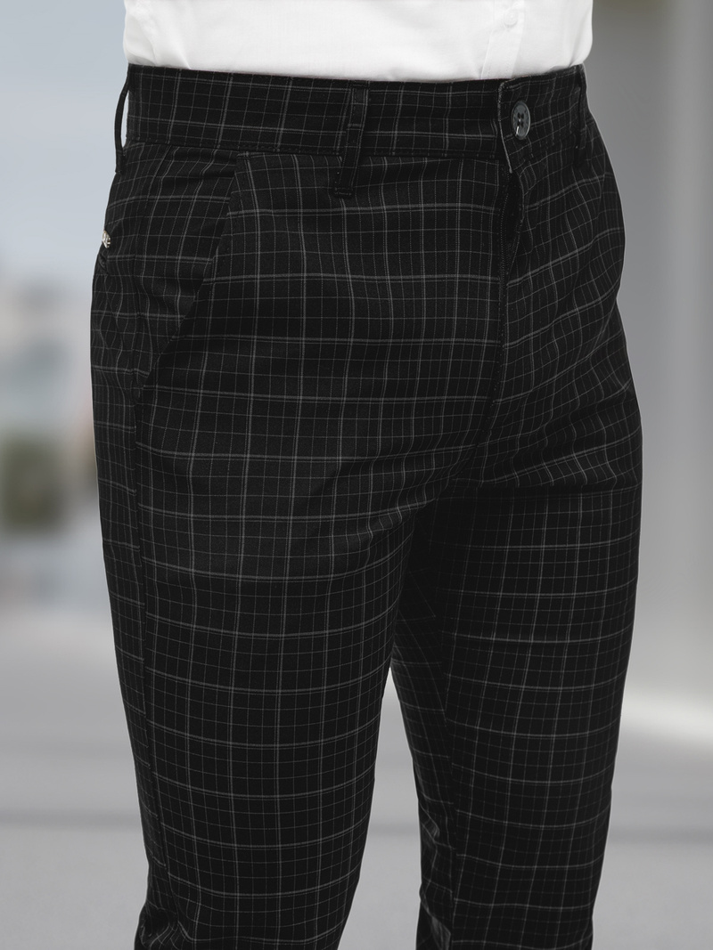 Pantalón chino de hombre negro OZONEE DJ/5515