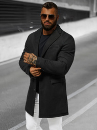 Abrigo de hombre negro OZONEE JB/1047Z