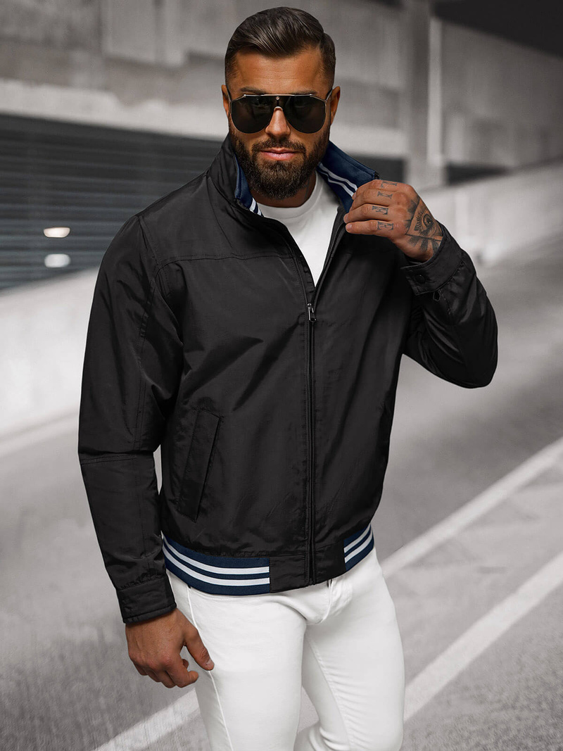 Chaqueta de hombre negra OZONEE JS/5M3101/392Z