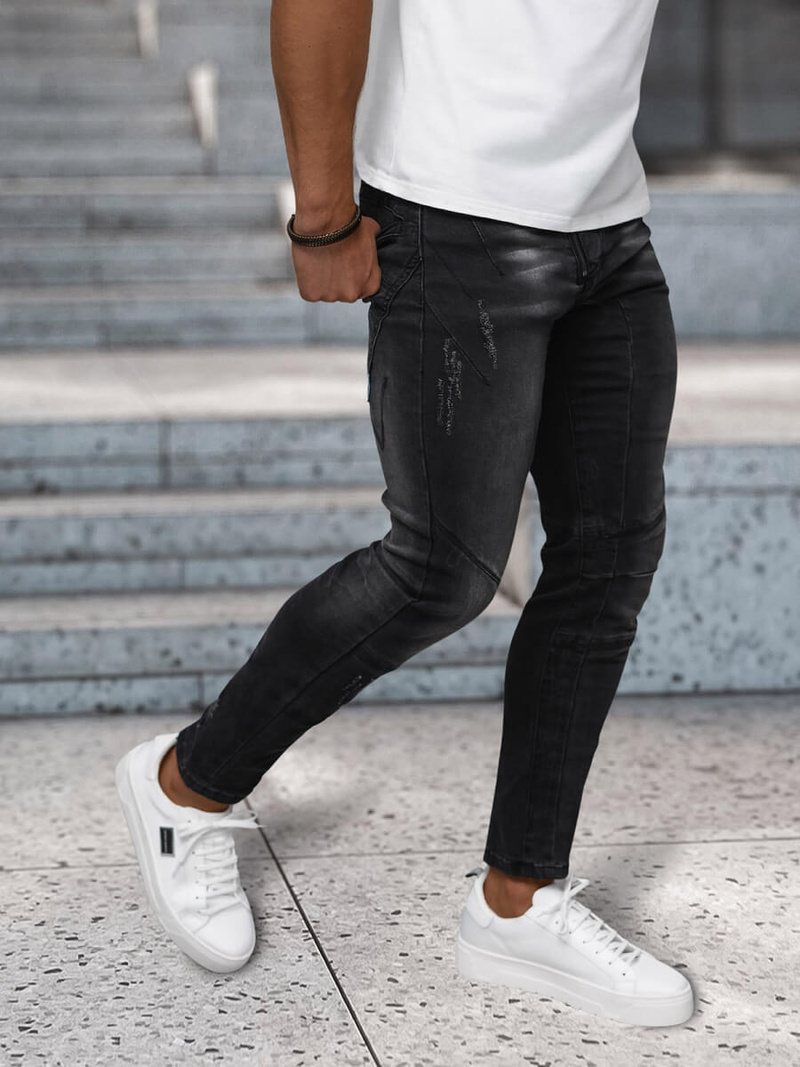 Vaqueros de hombre negras OZONEE NB/MP0025NZ