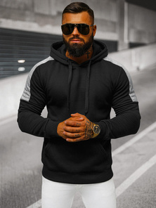 Sudadera de hombre negra OZONEE JS/8B1311/3