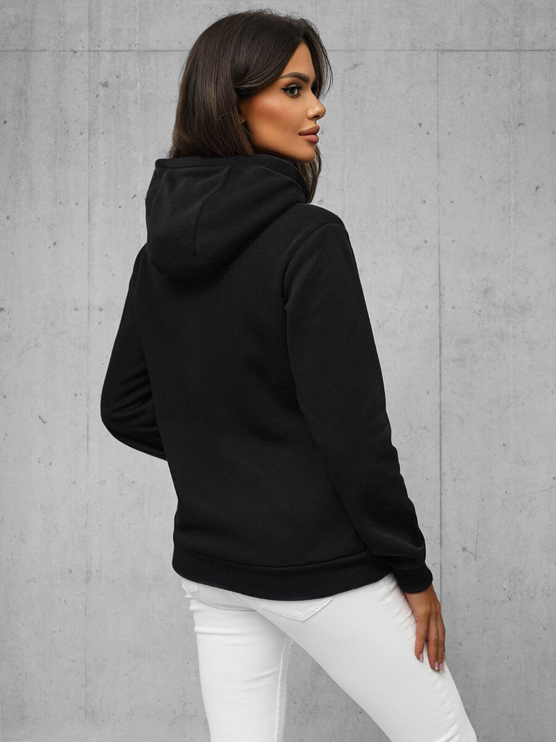 Sudadera de mujer negra OZONEE JS/W02Z
