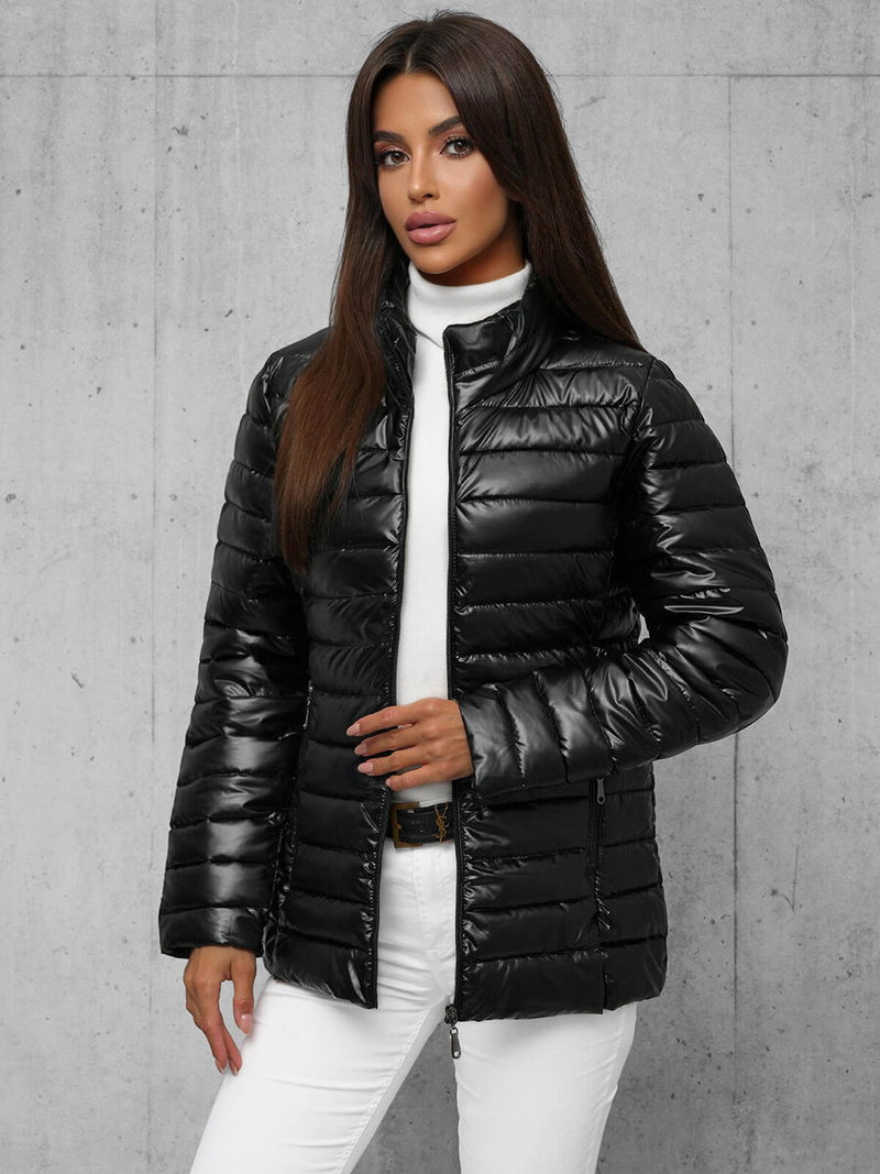 Chaqueta de mujer negra OZONEE JS/16M9110/392Z